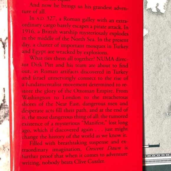 Crescent Dawn, by Clive Cussler and Dirk Cussler, hardcover novel, EUC - Picture 3 of 4